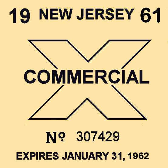 (image for) 1960-61 NJ COMMERCIAL Inspection Sticker